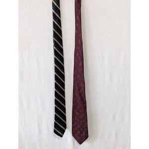 Vintage Y2K Paco Rabanne Neck Tie Bundle Red and Green Bundle of 2 Ties